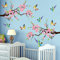 RW-6744 Stickers muraux amovibles Décoration Murale Motif fleurs de cerisier Rose