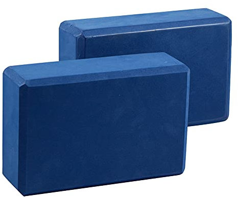 EXERZ Yoga-Blöcke/Yoga-Blöcke mit hoher Dichte, 2 PK – Fitness-Schaum-Blöcke, bequem, rutschfest, leicht und einfach zu transportieren