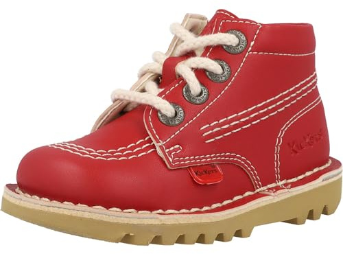 Kickers Junior Unisex Vegan Kick Hi Classic Ankle Boots with Zip | Plant Based Material | Extra Comfortable | Added Durability | Premium Quality