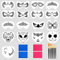 KINBOM 31 Stück Schminkschablonen Set, Wiederverwendbar Tattoo Schablonen Kinder für Diy Party Makeup Zubehör für Kinder Mädchen Jungen