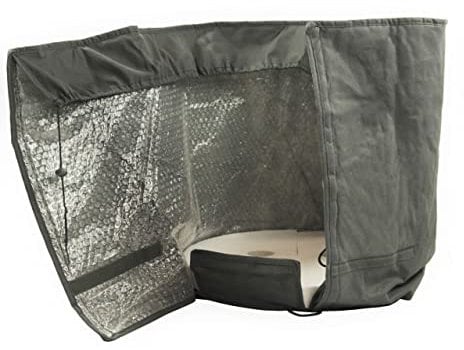 Videx Thermo-Topfschutz Ice XL, Pflanzen Winterschutz-Übertopf, grau 50 x 45 cm/Frostschutz-Übertopf/Überwinterung Pflanzen draußen