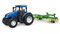 Amewi 22599 RC Traktor mit Kreiselschwader, Licht & Sound, 1:24 RTR inkl. Fernsteuerung, Akku, Ladekabel, Königsblau