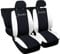 Auto Accessori Lupex | Coprisedili Auto Compatibili con Punto I e II serie 1993-2011, Colore Nero Bianco, Made In Italy, Policotone, Nome Auto Ricamato, Fodere Sedili Anteriori e Posteriori