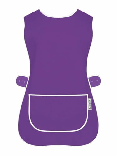 LINEN CLOSET Womens Tabards with Pockets for Men Ladies Cleaning Catering Chef Kitchen Aprons Unisex Hygea Tabard Apron Work Tabards