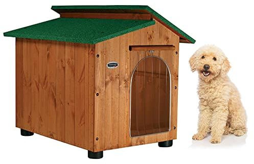 Hundehütten Hundehaus Hundehöhle Aus Massiv Holz Echtholz Geshenk THERMOVORHANG Made in Italy Mod. Alpi B - Pudel 60x70xH62
