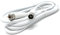 DRUT 3m, RF TV Aerial Male to F Type Connector Male Plug Coaxial Coax Cable, Lead, 75 Ohm, 3C-2V (10ft, White Nickel Connectors)