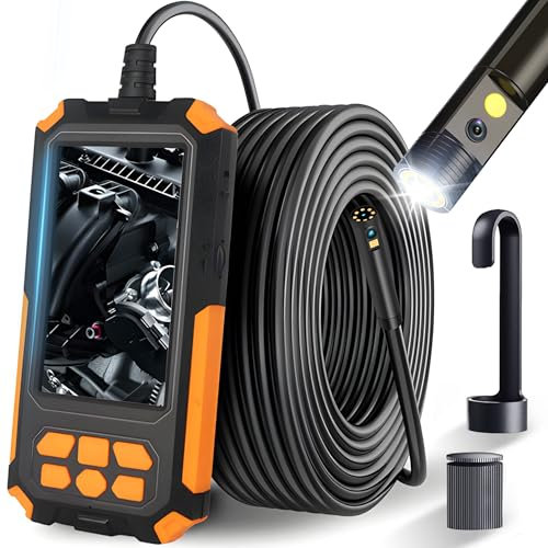 Retoo Endoskopkamera Industrie Wasserdichtes IP67, 4.3 Zoll HD Bildschrim 5m, Digitale Industrielles Endoskop mit 2 Kameras, Inspektionskamera, Kanal Endoskop, Rohrkamera, Schlangenkamera