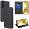 Vauki Funda Cuero para Samsung Galaxy S22 5G con 1 Cristal Templado Carcasa PU Tipo Cartera Soporte Tarjetas Case Ranuras Soporte Plegable Tapa Libro Movil Flip Caso para Samsung S22 5G 6.1, Negro