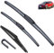 Juego de escobillas limpiaparabrisas delanteras y traseras compatible con Kia Stonic 2016-2023, parabrisas, ventana, lluvia, cepillos de 26+16+11
