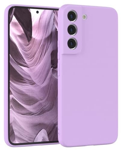 EAZY CASE - Silikonhülle für Samsung Galaxy S22 5G Hülle Silikon Case Lila weich stoßfeste Handyhülle Galaxy S22 5G Schutzhülle mit Kameraschutz Dünn Premium Schutz Cover TPU Phone Bumper in Violett