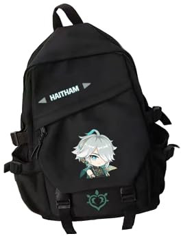 Hanaiette 1pc Genshin Impact Rucksack Animation Rucksack Student Schultasche Leinwand Tasche 12 Geschenke, Stil 5