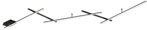 Trio Leuchten LED Deckenleuchte Indira 674610532, Metall Schwarz matt, inkl. 3x 6 Watt & 2x 3,5 Watt LED, Switch Dimmer
