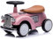 Rutschauto ab 1 Jahr Retro Classic, Rutschauto Indoor, Auto Kinder, Baby Auto, Gehhilfe mit Horn (Rosa)