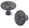 Xlroaafs 4 Stück Antik-Silber-Schrankknäufe, Vintage-Kommodenknöpfe, Schubladenknäufe, 3,6 cm, rund, Vintage-Silber, Küchenschrankknäufe für Schränke und Kommoden, rustikal