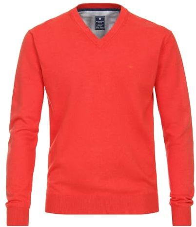Redmond Casual Pullover V-Ausschnitt orangerot Größe XXXL