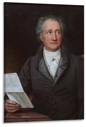 PURRCOCO Poster aus dem 19. Jahrhundert, Motiv: Deutsche Pädagogen Johann Wolfgang von Goethe, Poster, Gemälde, Leinwand, Wandkunst, Wohnzimmer, Poster, Gemälde, 30 x 45 cm