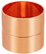 PATIKIL 50mm ID Copper Coupling Fittings, Rolled Tube Stop Straight Pipe Fitting Welding Joint for HVAC Air Conditioning Plumbing Refrigeration