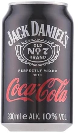 Getränke und Mixer 24 Einheiten Box Jack Daniel's Old Nº 7 Tennessee Whiskey & Cola Alu-Dose 33 cl