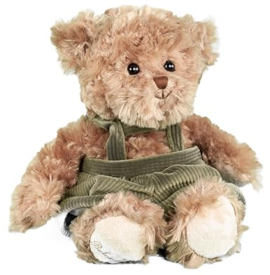Bukowski Teddybär Jérome 25 cm braun/grün mit Latzhose Plüschteddybär