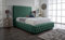 Living Comfort Bedz – Ambassador Chesterfield Bed - Plush Velvet Headboard & Footboard - Gas Lift Storage & Solid Black Board Base Option (Green, King - No Storage With Black Board Base)