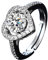 WIPPWER 78-teiliges Ring-Set, Solitär-Versprechen, runder Sterling-Diamantring, Verlobungsimitat for Frauen, 925er-plattierter Ring mit Platin, aus Moissanit gefertigte Ringe