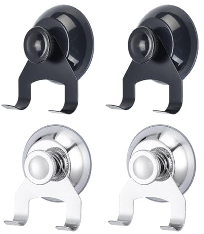 Ganci A Ventosa In 4 Pezzi, Ganci In Acciaio Inossidabile, Ganci Da Bagno Senza Perforazione, Ganci Riutilizzabili, Ganci Da Parete