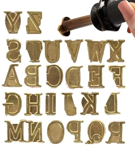 Holzverbrennungsstempel, Holzverbrennungs-Alphabet-Stempelset - Holzverbrennungstipps-Branding-Kit - Stempelset für Kupferholz, Schnitzkopfwerkzeuge für Zahlen und Symbole, Brandbuchstaben zum Prägen
