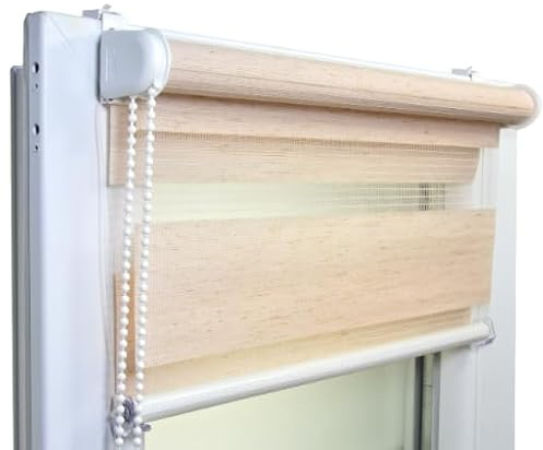 Rollos für Fenster ohne Bohren Klemmfix – Doppelrollo Tag Nacht Duo Rollo – Fenster Rollos für Innen Klemmfix ohne Bohren – 67 x 150 cm – Rosa – Voppi