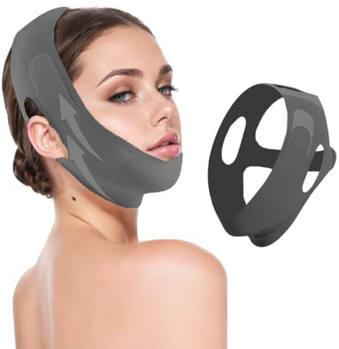 CATOR V shape face shaper,Anti doppelkinn maske,Wiederverwendbare V-Linienmask,V shape face,Verfügbar für alle Jahreszeiten,Schwarz
