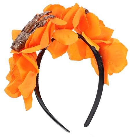 BESPORTBLE Halloween-rosen-stirnband Kopfschmuck-requisiten Für Party Und Cosplay Haar-accessoire Mit Skelett-design Für Halloween-fotorequisiten Und Mottopartys