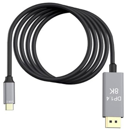 ZEPFJHE 2 Function USB C To DisplayPort 1.4 Video Converters With Power Delivery Charging Interfaces