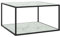 Lauuoeriau Home & Garden,Muebles - Mesa de centro negra con cristal de mármol blanco 90 x 90 x 50 cm