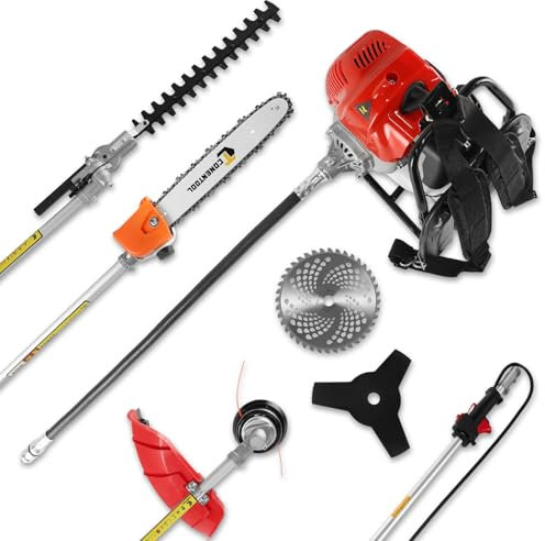 Conentool Cordless Strimmer Garden Strimmer (red)