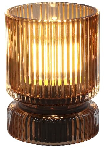 Shudehill Giftware Posh LED Lamp in Ball and Tube Designs - Small Bronze - Battery Powered