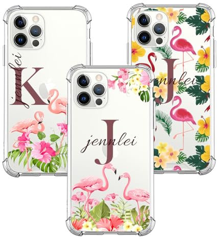 NP-Caser Personalized Phone Custom Case for iPhone 16 15 14 13 12 11 Pro Plus X XR 16e Custom Photo Cover Clear Silicone Impact Case Flamingo Personalised Photo Case