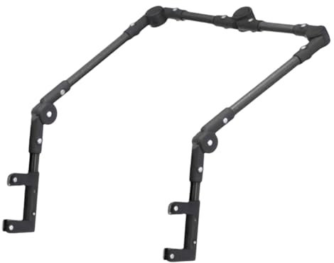 FashionCha Universal Klappwagen Schiebebügel Verstellbarer für Strandwagen, 25 x 37 x 50 cm, Faltbarer Schiebebügel Aufsatzwagen Ersatzteil für Sport, Einkaufen, Camping, Faltbarer Handwagen, Schwarz