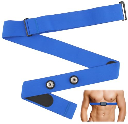 Herzfrequenzmesser Brustband für Polar H10 H9 H7, verstellbar, wasserdicht, weich, Ersatz-Brustgurt, kompatibel mit Polar Wearlin Garmin Dual Running HRM (Blau, Länge 65 cm - 95 cm)