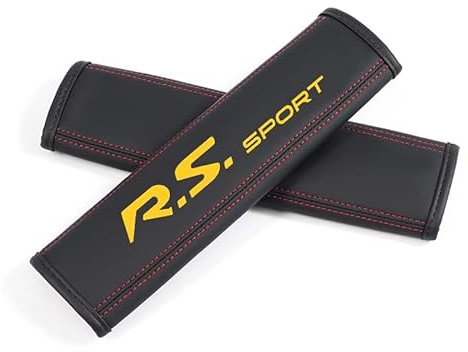 2Stück Sicherheitsgurt Schulterpolster für Renault RS Sport Logan Clio Megane Kangoo 1 2 3 4 Captur Espace Twingo Duster, Gurtpolster Auto Sicherheitsgurtbezug Auto Gurtschutz Auto Gurtpolster