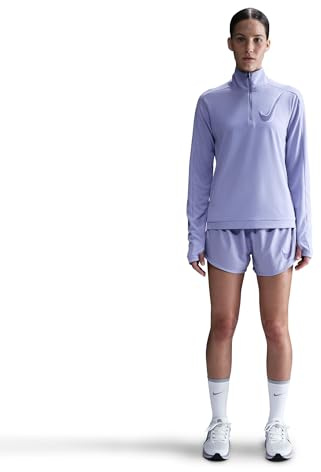 Nike Swoosh Lauf-Midlayer mit Halbreißverschluss für Damen, HJ2225