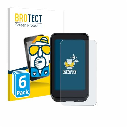 BROTECT Schutzfolie für iGPSPORT BiNavi Air | 6 Stück Entspiegelnder Displayschutz Made in Germany Matte Displayschutz-Folie Anti-Reflex Anti-Fingerprint Einfache Montage