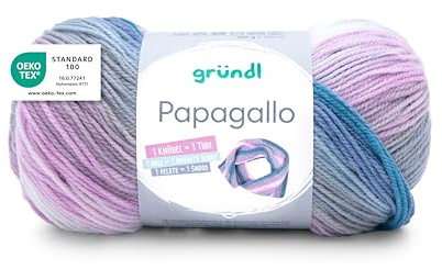 Gründl Wolle Papagallo Farbverlaufsgarn 1 Knäuel 100 g, Salbei-aqua