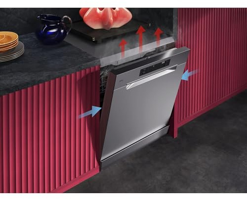 AEG 6000 Series Freestanding Dishwasher GF6200C1SNM, 13 Place Settings, SmartSelect, SatelliteClean, AirDry Technology, ExtraHygiene 69°C, 44 dB, 850x598x622 mm, Energy Class E, Stainless Steel