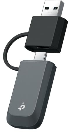 TP-Link BE6500 Tri-Band Wi-Fi 7 USB Wireless USB Adapter - Archer TBE400U | Tecnologia Wi-Fi 7 | Funzionamento Multi-Link | Design USB-C/USB-A | Sicurezza WPA3 Avanzata | USB 3.0 Super Speed