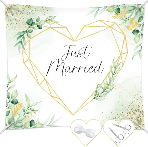 Hochzeitsherz zum Ausschneiden, 200x180cm Hochzeitslaken (inkl 2 Scheren) | Hochzeitsdeko Laken, Herz zum AusschneidenHochzeit, Hochzeitsspiel für das Brautpaar, Bettlaken Hochzeit für Standesamt Deko