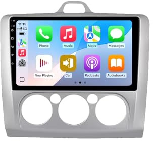 Autoradio per Ford Focus 23 Mk2 Mk3 2004-2011 9 Pollice Android 15 Car Radio Usb Fm Bt Wifi Per, 8 Core 4G+64G