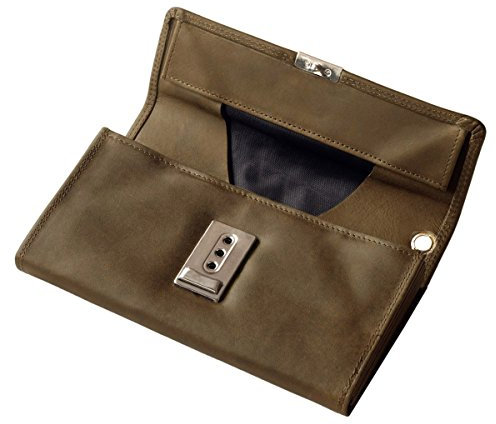 Hamosons – XL Profi Kellnerbörse/Kellnergeldbeutel aus Leder im Vintage-Look, Braun, Modell 1016