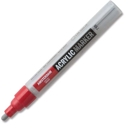 Amsterdam Acrylic Marker - 4 mm Neutralgrau 710 - Opak, lichtecht, wasserbasiert, permanent, reversible Feder