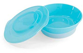 Twistshake Bol pour Bébé avec Couvercle Hermétique – Bol de Sevrage Sans BPA – Assiette d’Alimentation pour Bébés dès 6 Mois – Vaisselle de Formation pour Enfants – Bleu