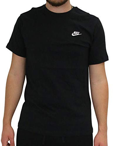 Nike Homme M Nsw Club Tee T shirt, Black/(White), S EU