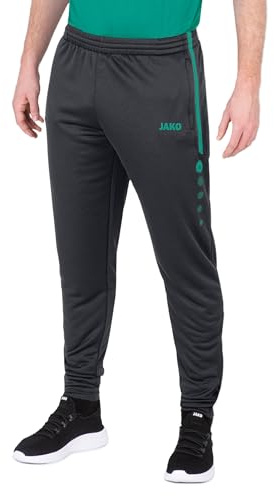 JAKO - Pantalon de Survêtement Active, Mixte, Anthracite/Turquoise, S